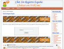 Tablet Screenshot of chatsinregistro.es